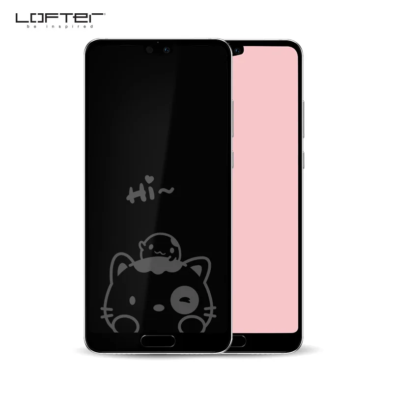 Hi Мультфильм закаленное Стекло Экран протектор для huawei P20 Inivisble узор пленка для передней панели для huawei P20 Pro Чехол с милой - Цвет: Hi