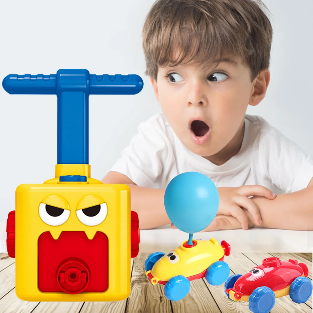 

Toy car Balloon Launch Tower Toy Puzzle Fun Education Inertia Air Balloon Car Science Experimen Toy for Children Gift