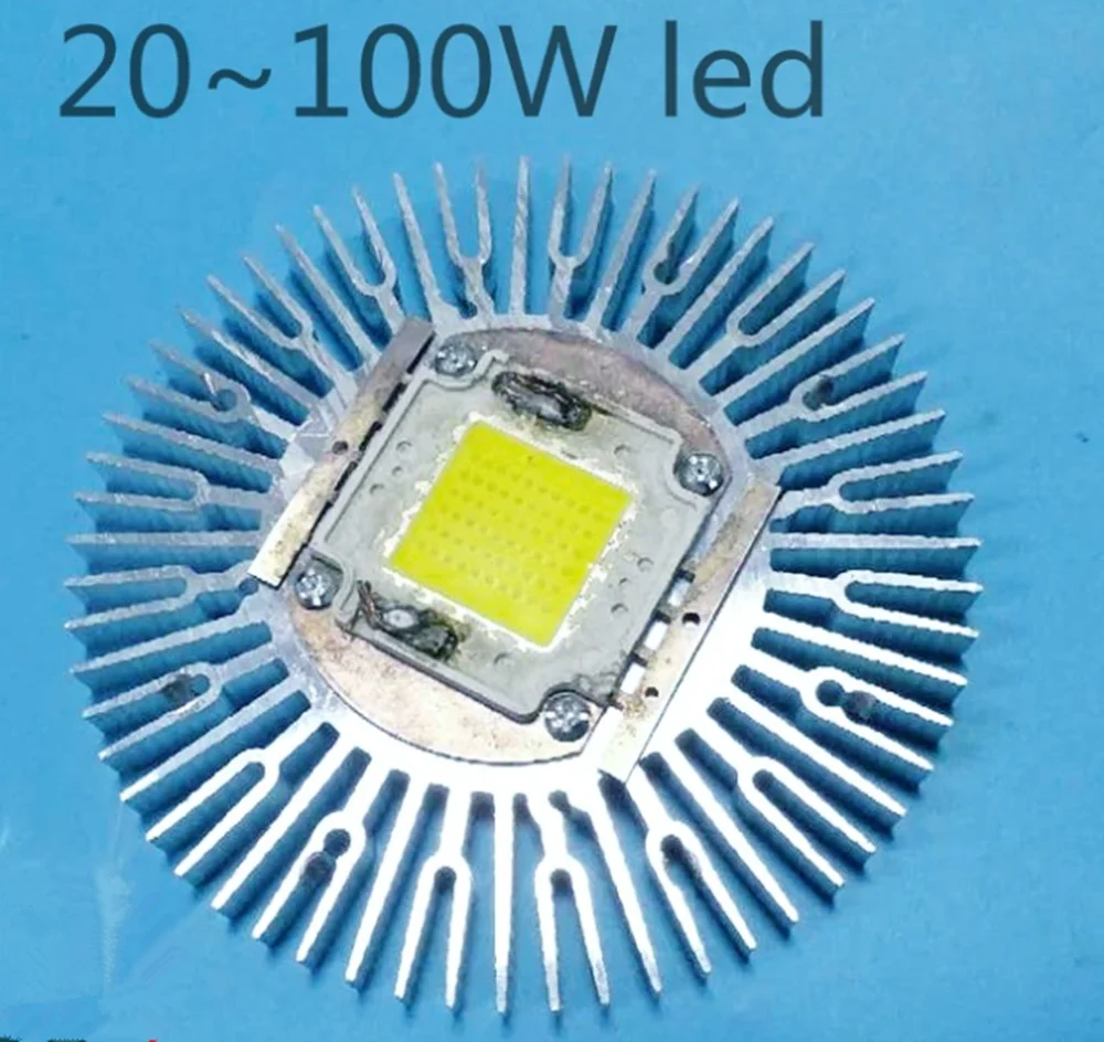20W 30W 40W 50W High Power Led COB Heatsink Aluminum Radiator 110x9mm