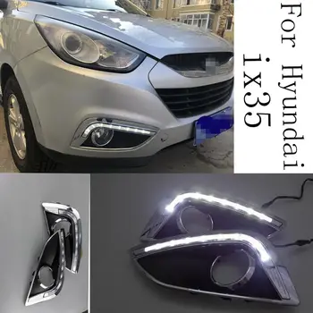 

Car Flashing For Hyundai IX35 2010 - 2013 Driving DRL Daytime Running Light fog lamp Relay LED Daylight car style free shipping