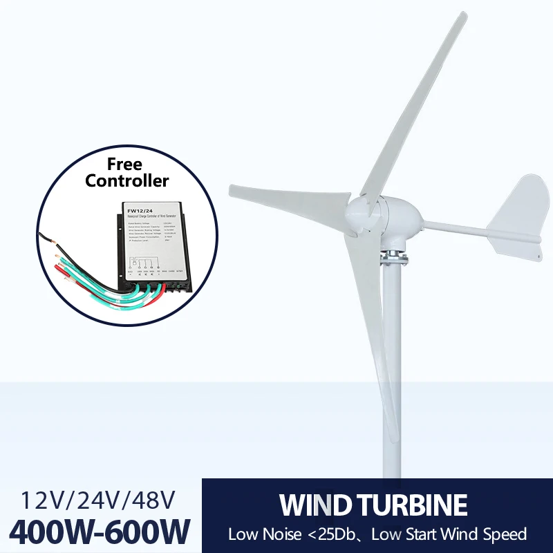 5 Long Blades 750mm Wind Turbine Generator 500w 12V 24V 48V Used for Land and Marine 20 Years Life Span wind turbinen generator |