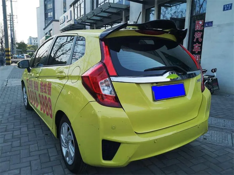 Для нового продукта спойлер Honda Fit ABS Материал заднее крыло автомобиля Honda Jazz праймер цвет задний спойлер задние аксессуары-плавники