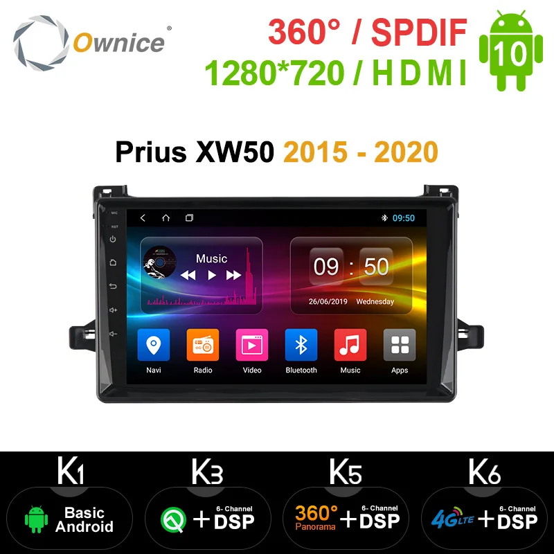 Ownice Octa Core автомобильное радио Android 10 0 плеер для Toyota Prius XW50 2015 - 2020 GPS Navi Autoradio 360 Panorama