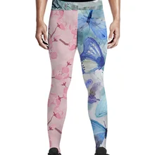 Японские брюки с цветком вишни, мужские леггинсы, влагоотводящие, модные, вечерние, с контролем живота, полная длина, тянущиеся, подходят размера плюс P