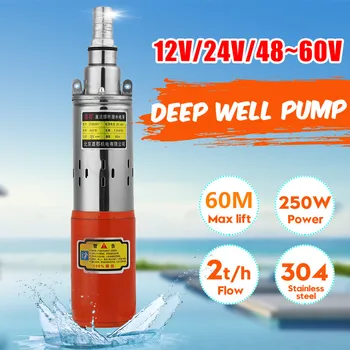 

12V/24V/48V High Lift 60m Solar Submersible Water Pump High Pressure DC Pump Deep Well Pump Agricultural Irrigation Garden Home