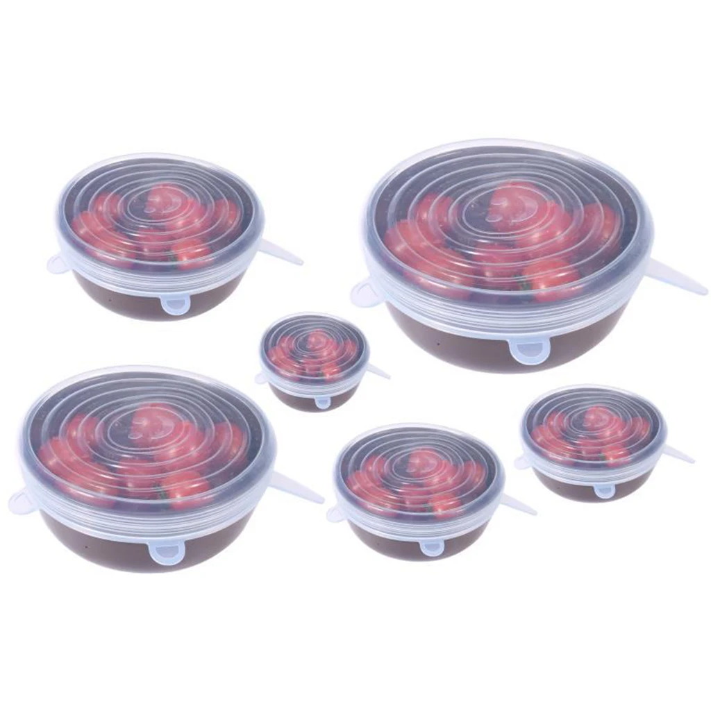 Silicone Stretch Lids Reusable Durable and Expandable to Fit Various Sizes and Shapes of Containers for Keeping Food Fresh Silicone Stretch Lids Reusable Durable and Expandable to Fit Various Sizes and Shapes of Containers for Keeping Food Fresh