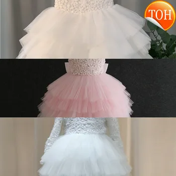 

Summer Girl Dresses Lace Princess Floral Kids Dress Party Birthday Ceremony Elegant Girl Bridesmaid Vestido Menina 3-8Year