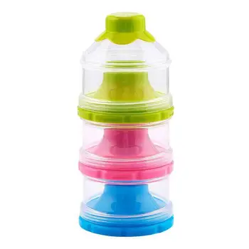

3-Layers Baby Milk Powder Container Stackable Formula Milk Storage Dispenser 95AE