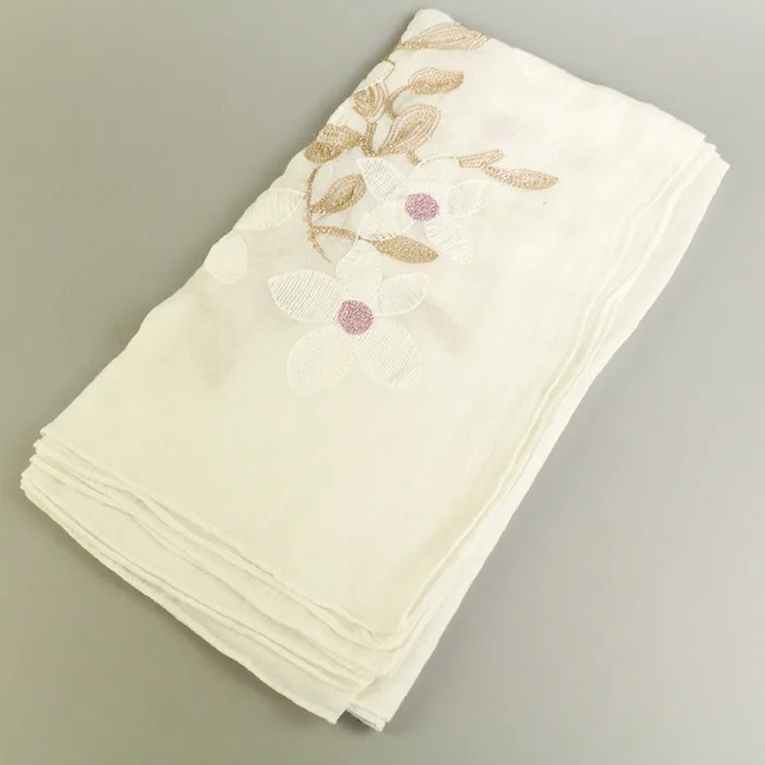 Женский осенний элегантный длинный шарф Foulard Femme вышитый цветок шаль шарфы Зимние теплые глушитель