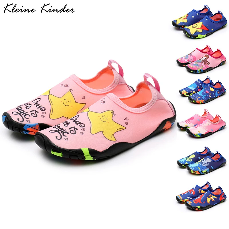 Zapatos descalzos para zapatillas de natación para niño y niña, zapatos de playa, calcetines de agua, calzado de para bebé, zapatillas acuáticas - AliExpress Deportes y entretenimiento