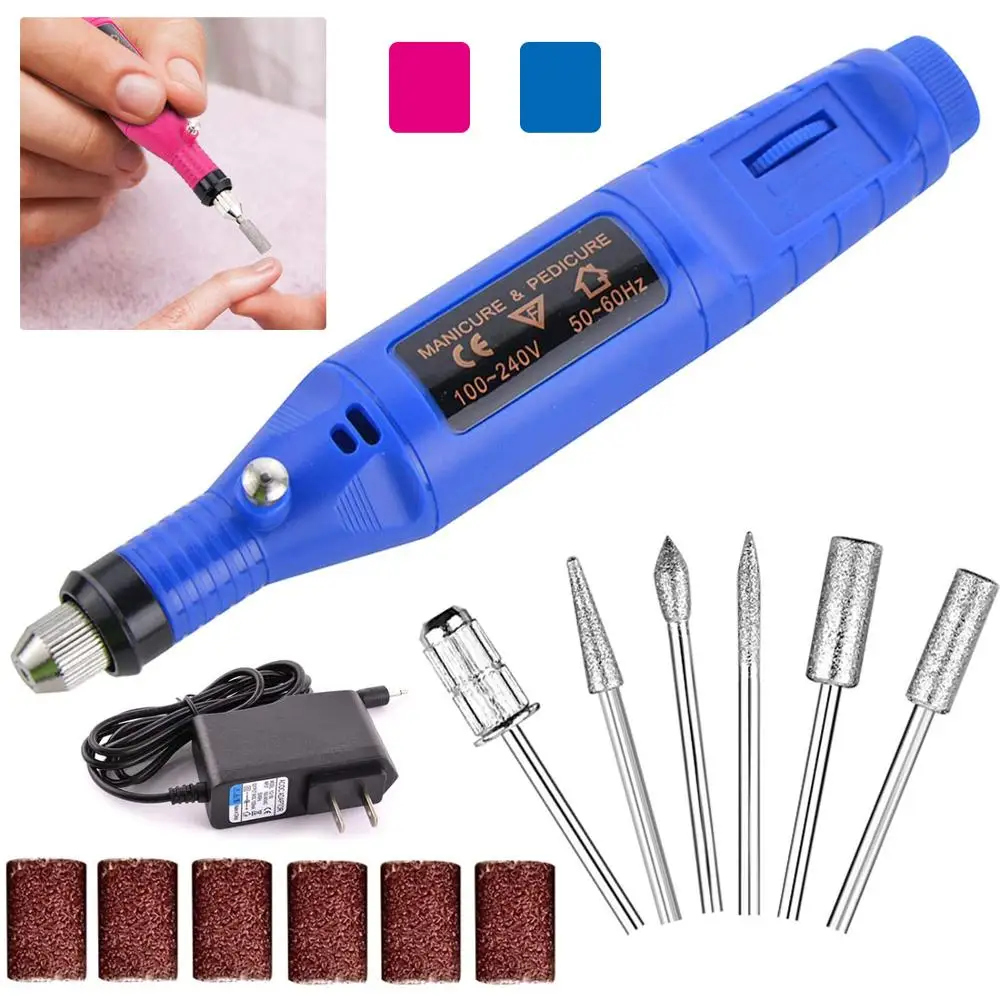 

1Set Professional Electric Nail Drill Machine Kit Manicure Machine Nail Art Pen Pedicure Nail File Nail Art Tools Kit