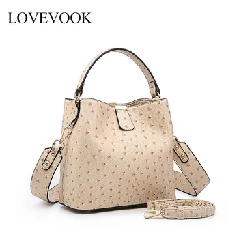 

Lovevook Women Bags Handbags Shoulder Bag Ostrich Pattern Crossbody Bags For Female Messenger Bag 2020 Fashion High Quality