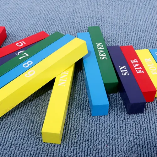 Профессиональные обучающие средства Монтессори, детские цветные десятичные палочки, Детские Обучающие Игрушки для раннего обучения математике