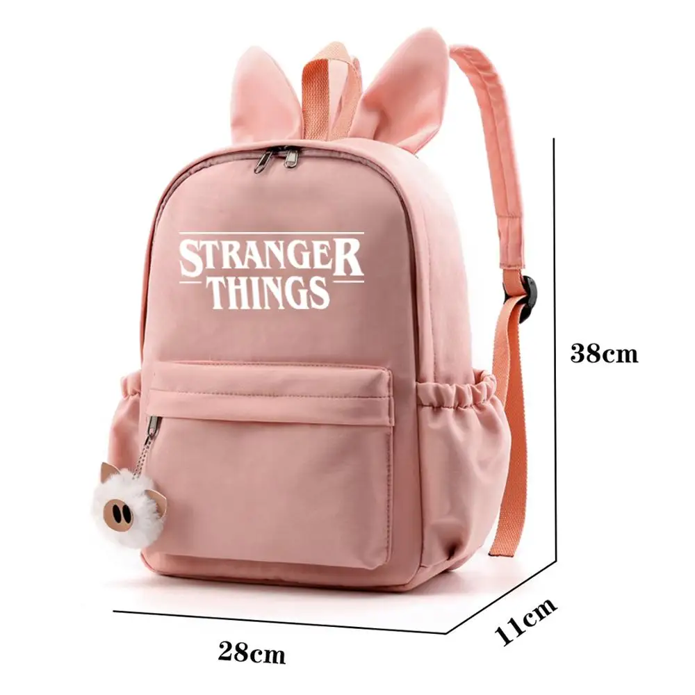 Рюкзак с заячьими ушками, модельная сумка на плечо, рюкзак, студент подросток, милый рюкзак для девочек с буквенным принтом