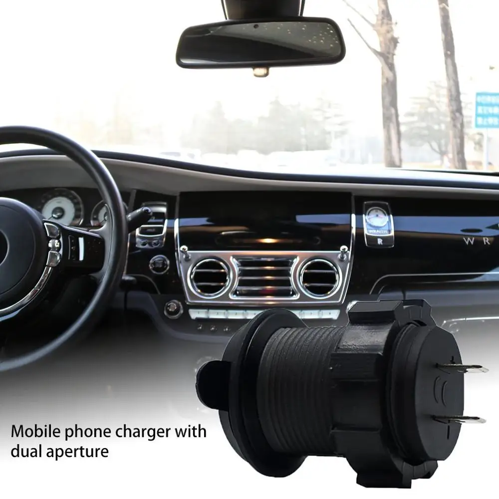 2 USB Автомобильное зарядное устройство для мотоцикла авто, грузовик, лодка светодиодный автомобиль 4.2A двойной USB разъем 12-24 В Авто usb зарядное устройство адаптер питания