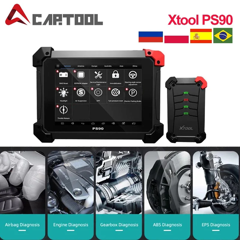 Автомобильный диагностический инструмент XTOOL PS90 OBD2 с программным