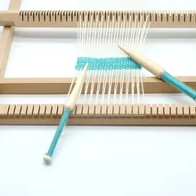 Diy ウィービングツール織セータースカーフタペストリースティックシングルヘッド固体ユーカリウールショートロッド DIY 織機ツール(China)