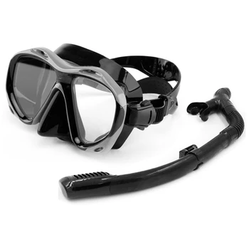 

New Snorkel And Mask Underwater Swimming Snorkel Scuba Professional Scuba Diving Mask Snorkel Anti-Fog Goggles Glasses Sets