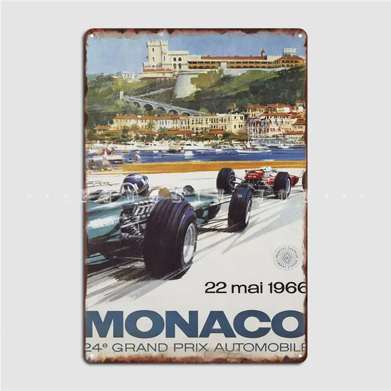 Monaco Grand Prix 1967 Metal Plaque Poster Classic Party Club Home Mural Painting Tin Sign Posters | Дом и сад
