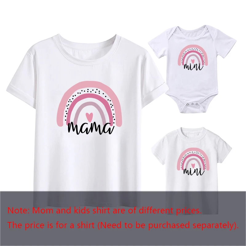 Summer Mother And Kids Matching Outfit Top Mother Daughter Matching Clothes Family Matching Outfits Mother Kids Fashion T-shirt family easter outfits Family Matching Outfits