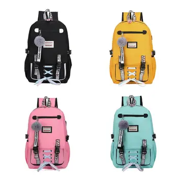 

Fashion Fashion Women Large Capacity School Backpack USB Charging with Lock Anti Theft Daypack Laptop Rucksack Book Bag for