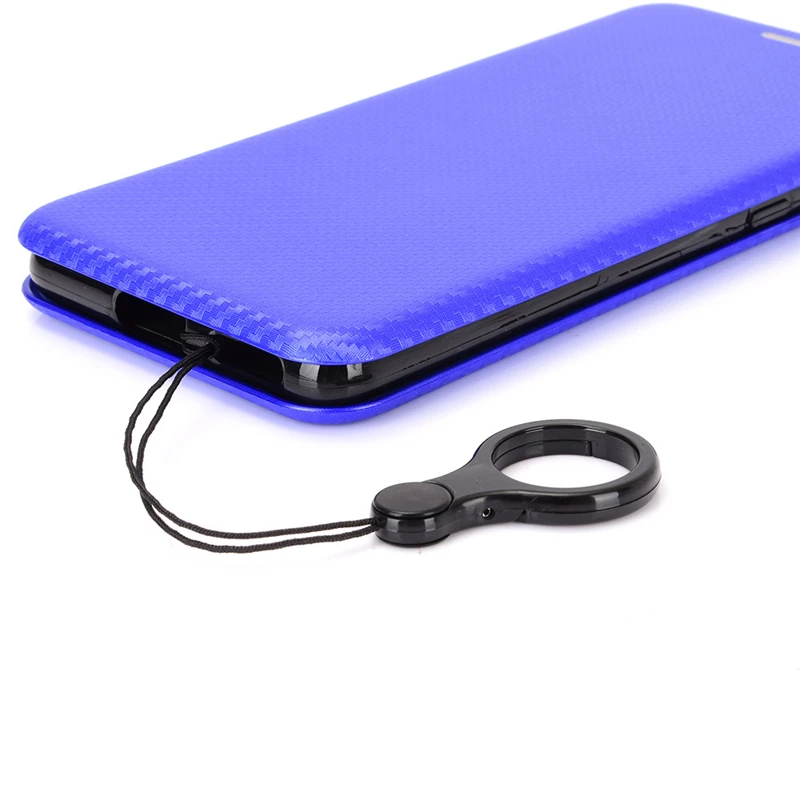 Leather Wallet Case Magnetic Carbon Fiber for Sony Xperia