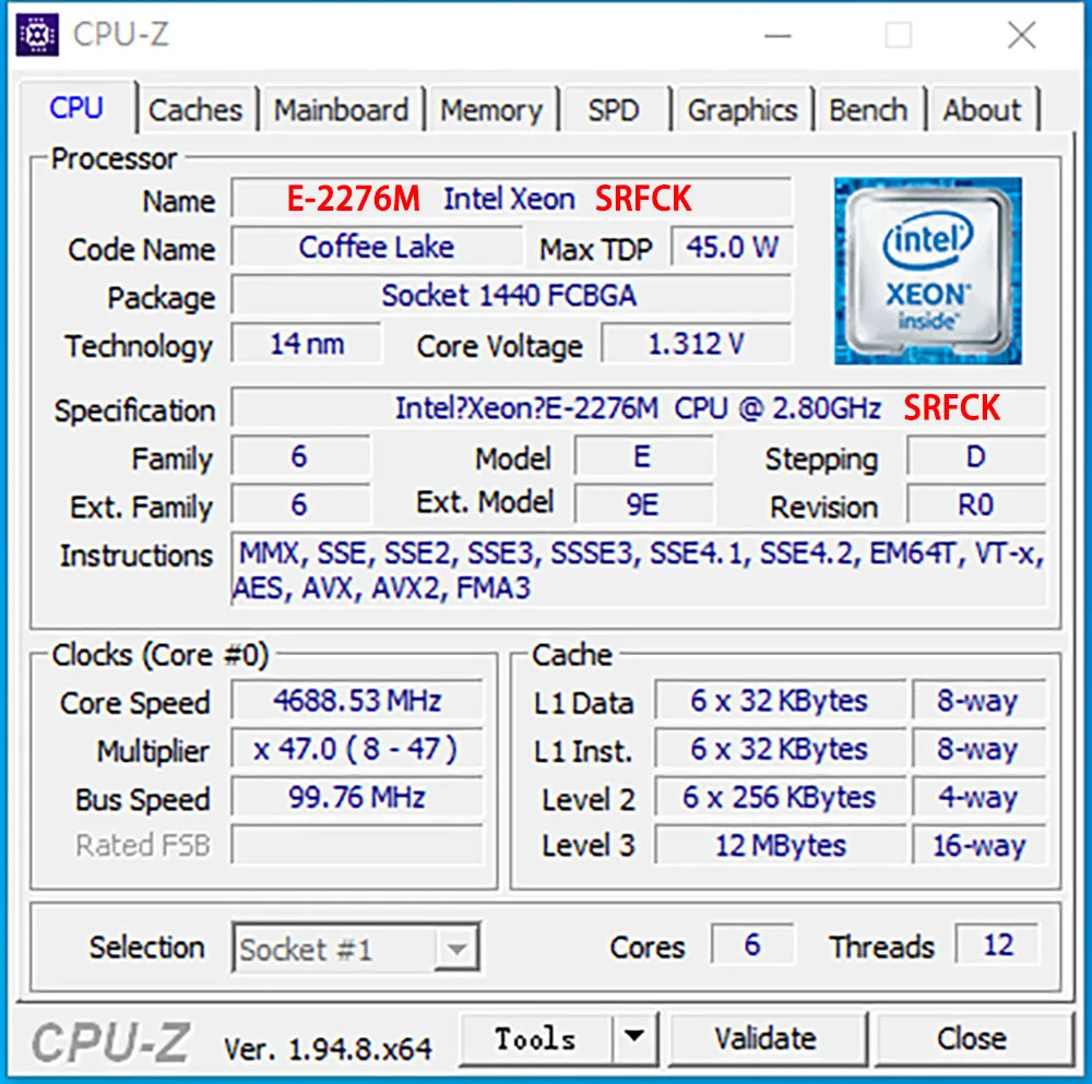 Processor 9th Coffee Lake Xeon E 2276m Srfck Modificirovannyj Cp 2 8 Ggc 6c112t Bga V Lga 1151 Elektronnye Komponenty I Prinadlezhnosti Aliekspress