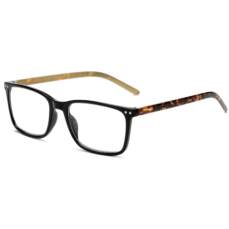 Brand Rectangular Hyperopia Reading Glasses Men Women Presbyopia Black Card Reader Glasses Glasses 1.0 1.5 2.0 2.5 3.0 3.5 4.0 - Цвет оправы: black brown