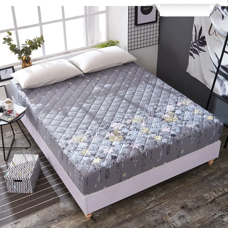 Colchas de cama стеганый наматрасник с принтом, покрывало для кровати с защитой 1,8 м/1,5 м, противоскользящий чехол для кровати, не скатывается, не выцветает - Цвет: Matress Cover-10