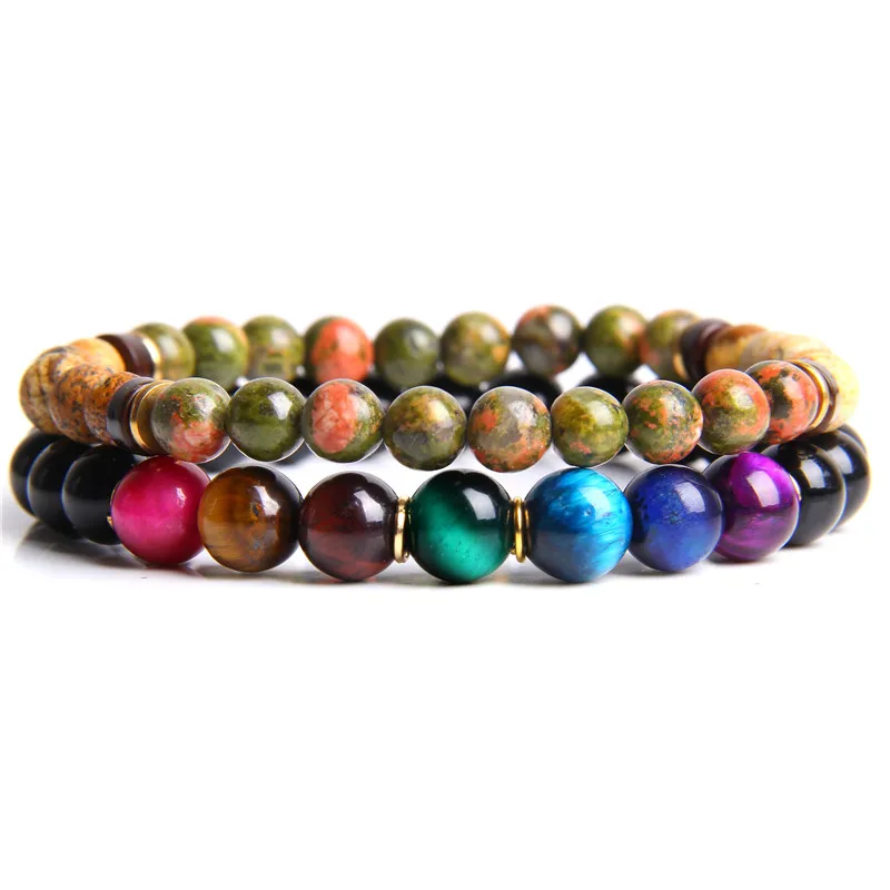 2 шт. натуральная энергия чакры Парные браслеты женские ювелирные изделия