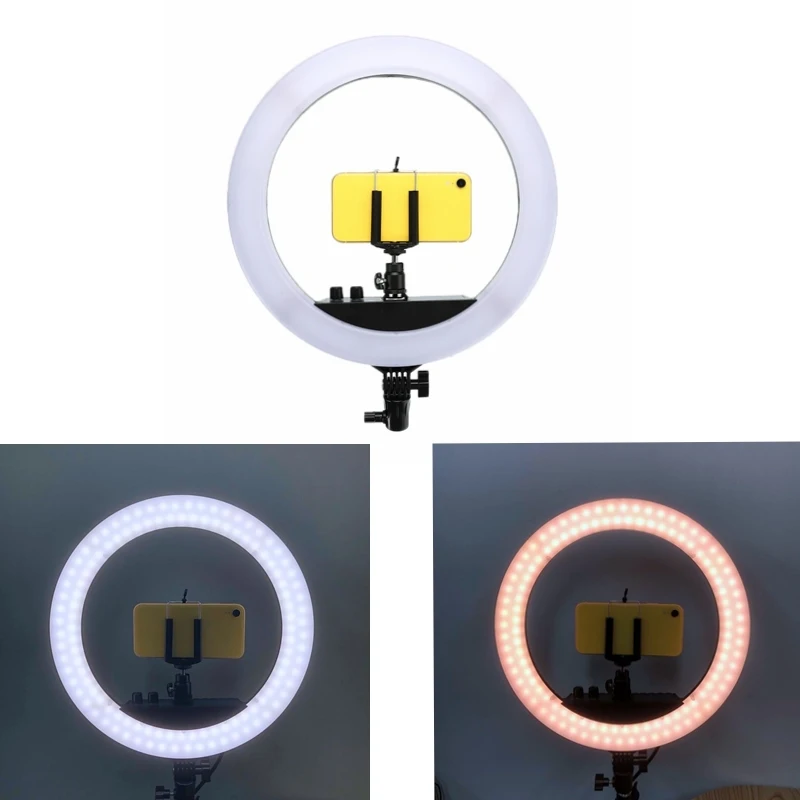 

Professional RL-12II Dimmable 3200-5600K 240 leds Ring Lamp Photography Light LED Bi-color Ring Light For Photography Studio New