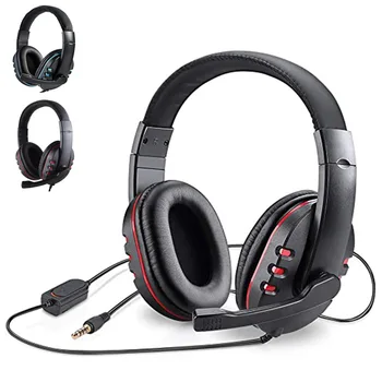 

Stereo Gaming Headset for One PS4 3.5mm Wired Ovehead Gamer Headphone with Microphone Volume Control Game Earphone Wired Headset