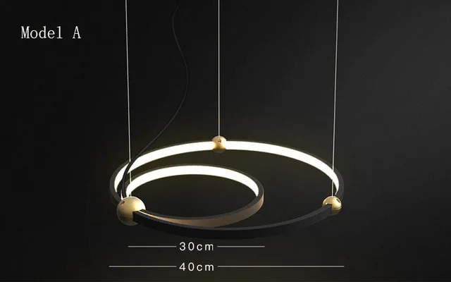 Type A Lustra lampa современный подвесной светодиодный светильник скандинавский круглый декор подвесные лампы для гостиной столовой отеля кольцо - Цвет корпуса: Type A