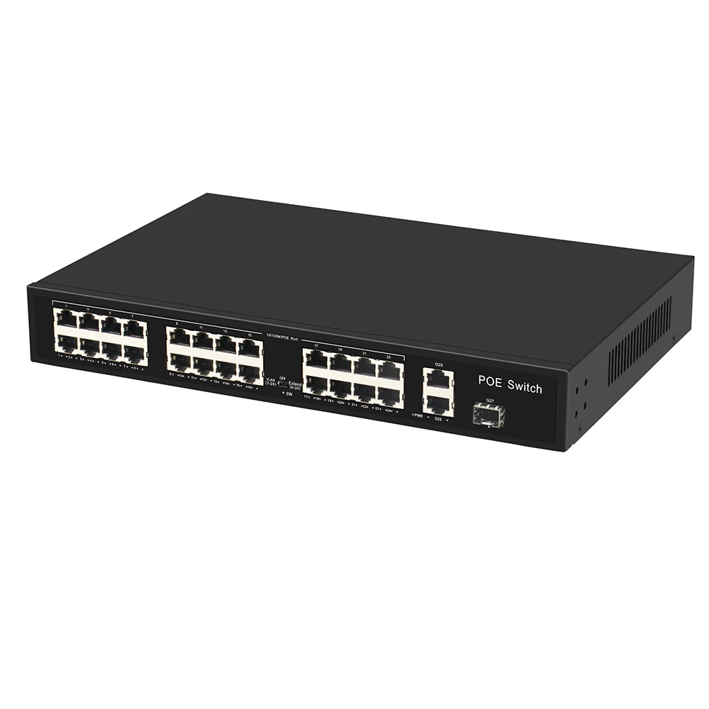 PoE   ī޶ +  Ʈũ ġ  2 ⰡƮ TP/SFP ޺ POE ġ   ġִ 24 Ʈ 10/100Mbps