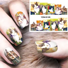 Японский стиль Маникюр водяная маркировка клейкая бумага Meng Kitty 3D наклейки для ногтей ультра-тонкие наклейки на ногти цветок ювелирные изделия