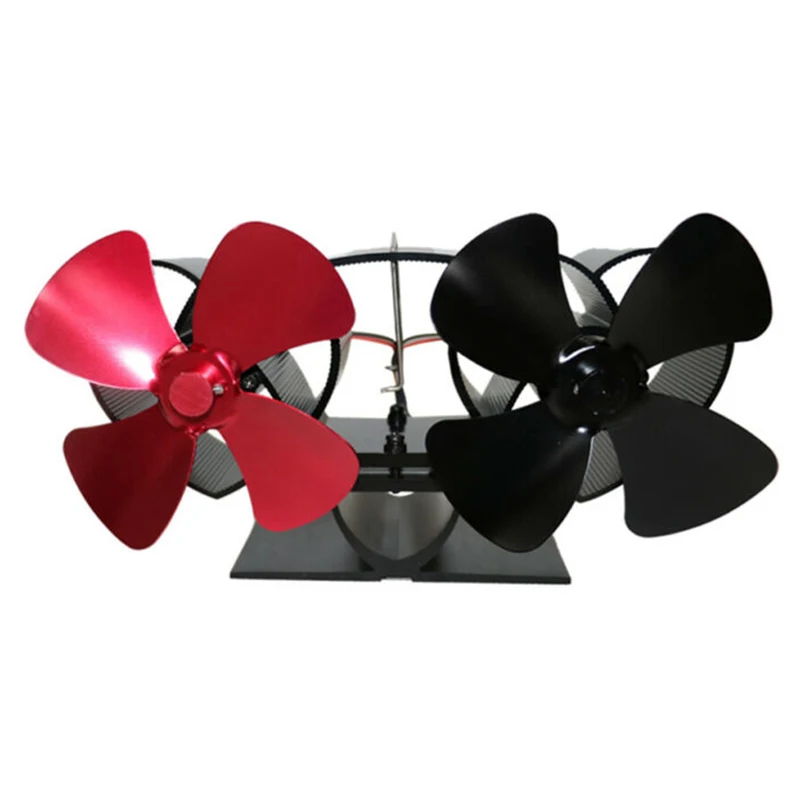 New 8 Blade Wood Heater Fan Stove Fireplace Hot Power Save Fuel