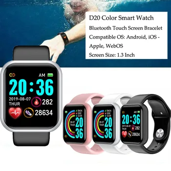 

Y68 D20 Smart Watch Waterproof Bluetooth Blood Pressure Fitness Tracker Heart Rate Monitor Smartwatch for IOS for Android