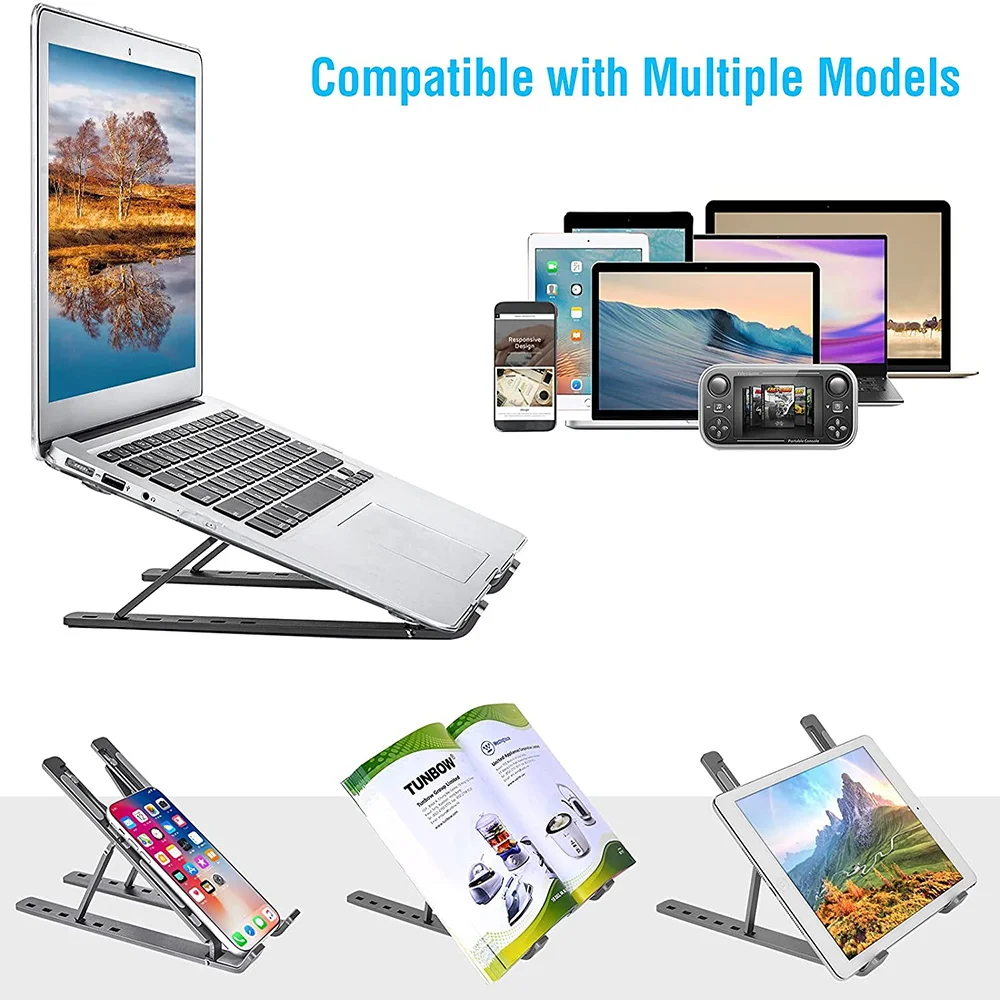 Portable Laptop Stand  Adjustable Laptop Holder Tablet Bracket Foldable Macbook Support Notebook Base For PC Computer