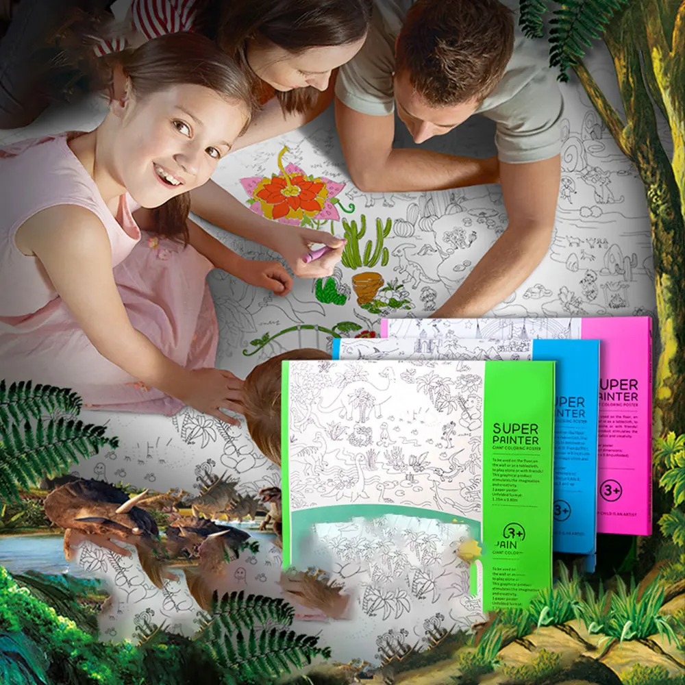 Лидер продаж Детский рисунок граффити детский суперхудожник огромная бумага для