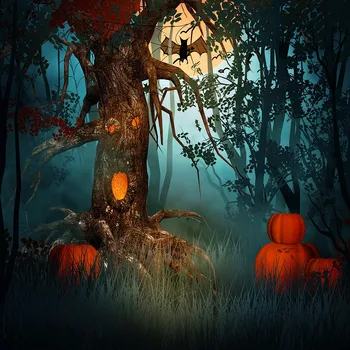

Happy Halloween 2020 photo backgrounds vinyl magic forest Fotografia kids photography backdrops for photo studio props lv-2421
