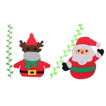 

2 Pcs Xmas Pendant Sturdy High Quality Durable Prime Christmas Pendant Christmas Tree Decor Felt Pendant for Tree Xmas