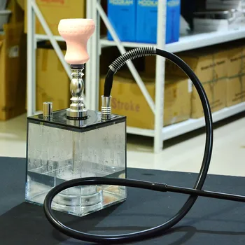 

Acrylic Shisha Pipe Hookah Nargile with LED Light Sheesha Red Clay Bowl Hose Spring Charcoal Tongs Chicha Narguile Accessories