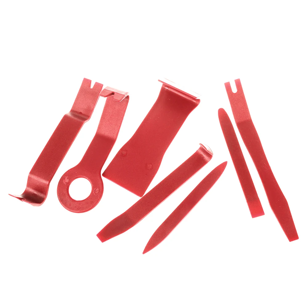 7 шт./компл. красный пластиковый автомобильный аудио конверсионный инструмент для автомобильных защелок Demoulding на декоративных панелях аксессуары для декорирования машины