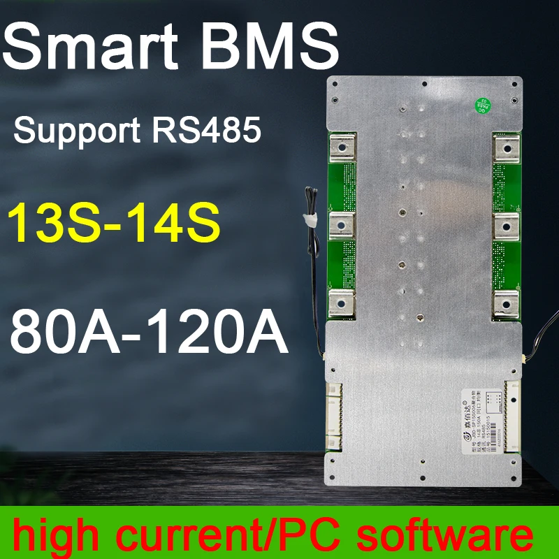 Smart 13S 14S 36V 48V 80A 100A 120A Li-Ion Lifepo4 литиевая батарея BMS Защитная панель с балансом