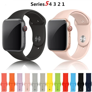 

Silica strap for apple watch band 38mm 42mm iwatch band 40mm 44mm sport loop rubber bracelet watchband apple watch 5 4 3 2 band