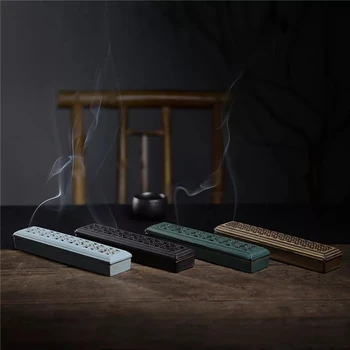 

Retro Creative Incense Holder Ceramics Censer Joss-stick Inserted Catcher Aromatherapy Tools Home Decor Handcrafts Incense Box