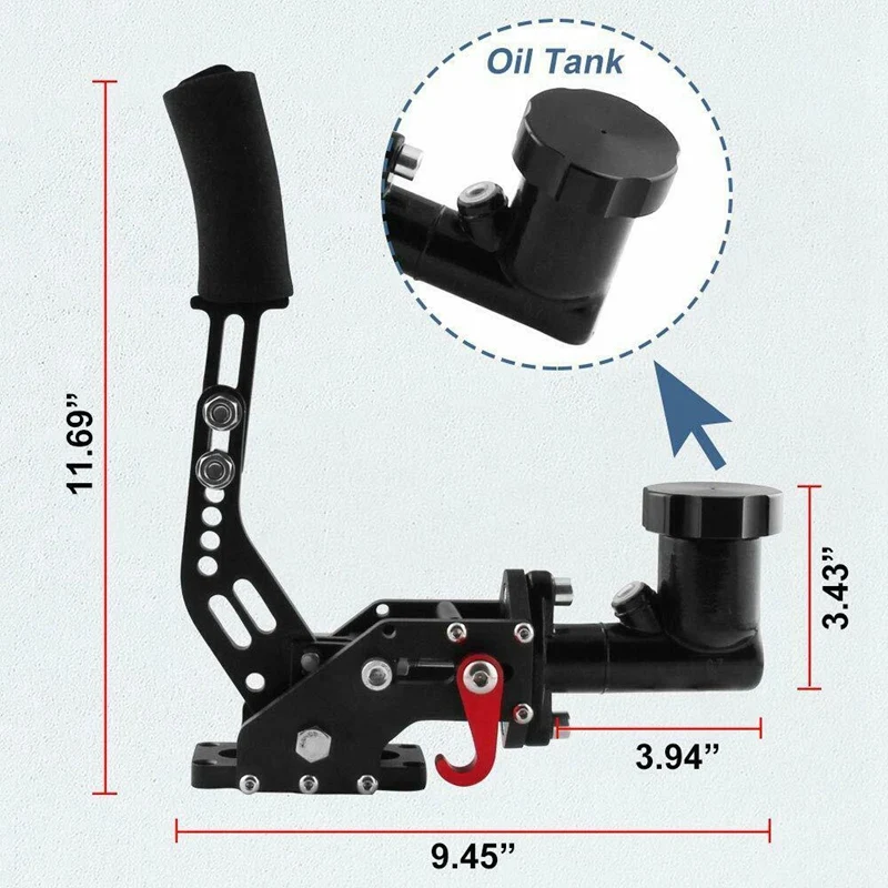 Черный Гидравлический гоночный ручной E тормоз Дрифт ручной тормоз рычаг передач+ Масляный бак Hb10