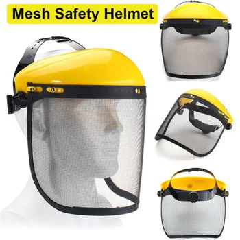 

Universal Unsex Full Face Outdoor Protection Cover Garden Mowing Protector Helmet Safe With Mesh Sun Visor Face Eyes Protector