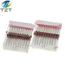 Tzt 1w (3v a 33v) 250 pces 25 valores 1w zener diodo sortido jogo sortimento conjunto novo