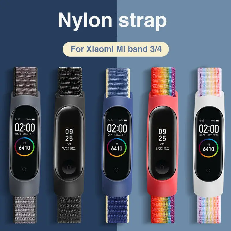 Ремешок нейлоновый для Xiaomi Mi Band 5 4 3 сменный спортивный браслет смарт-часов |
